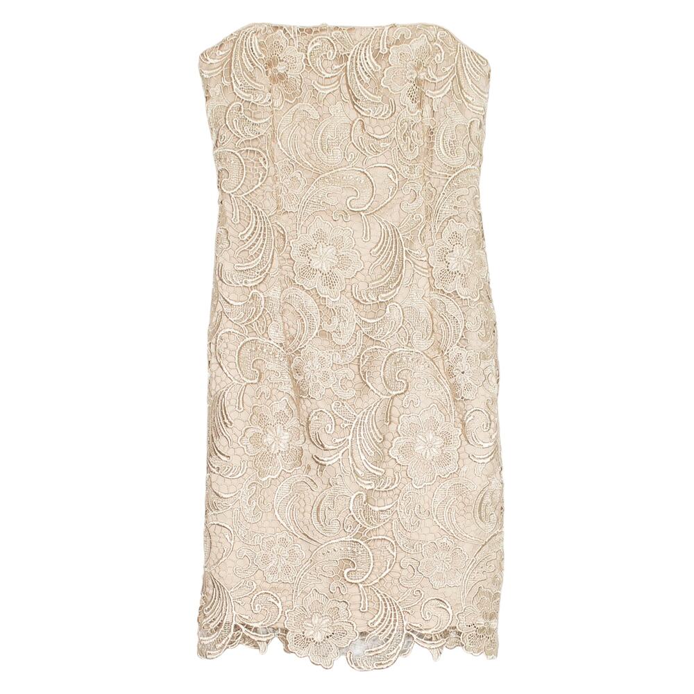 Cache Dress Lace Strapless Y2K Cocktail Coquette Ballet Old Money Formal Lace 4